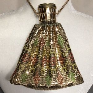 Vintage Whiting & Davis Painted Mesh Gate Top Miser’ or Beggar’s Purse